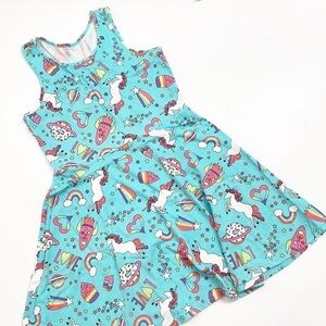 The Children's Place girls unicorn/rainbow print dress